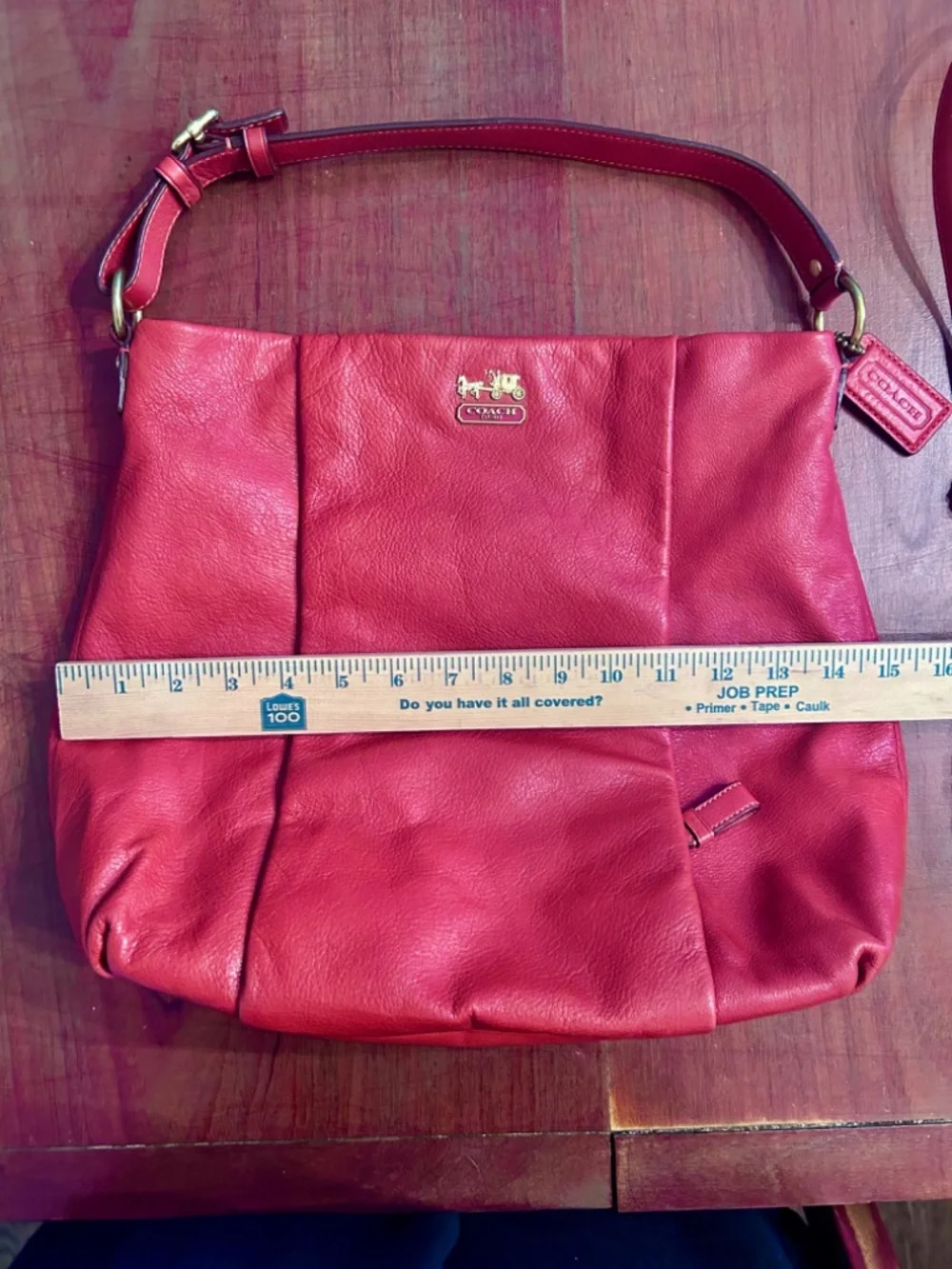 Coach Purse Burnt Orange Leather Madison Hobo F1273-21224 and Matching Wallet